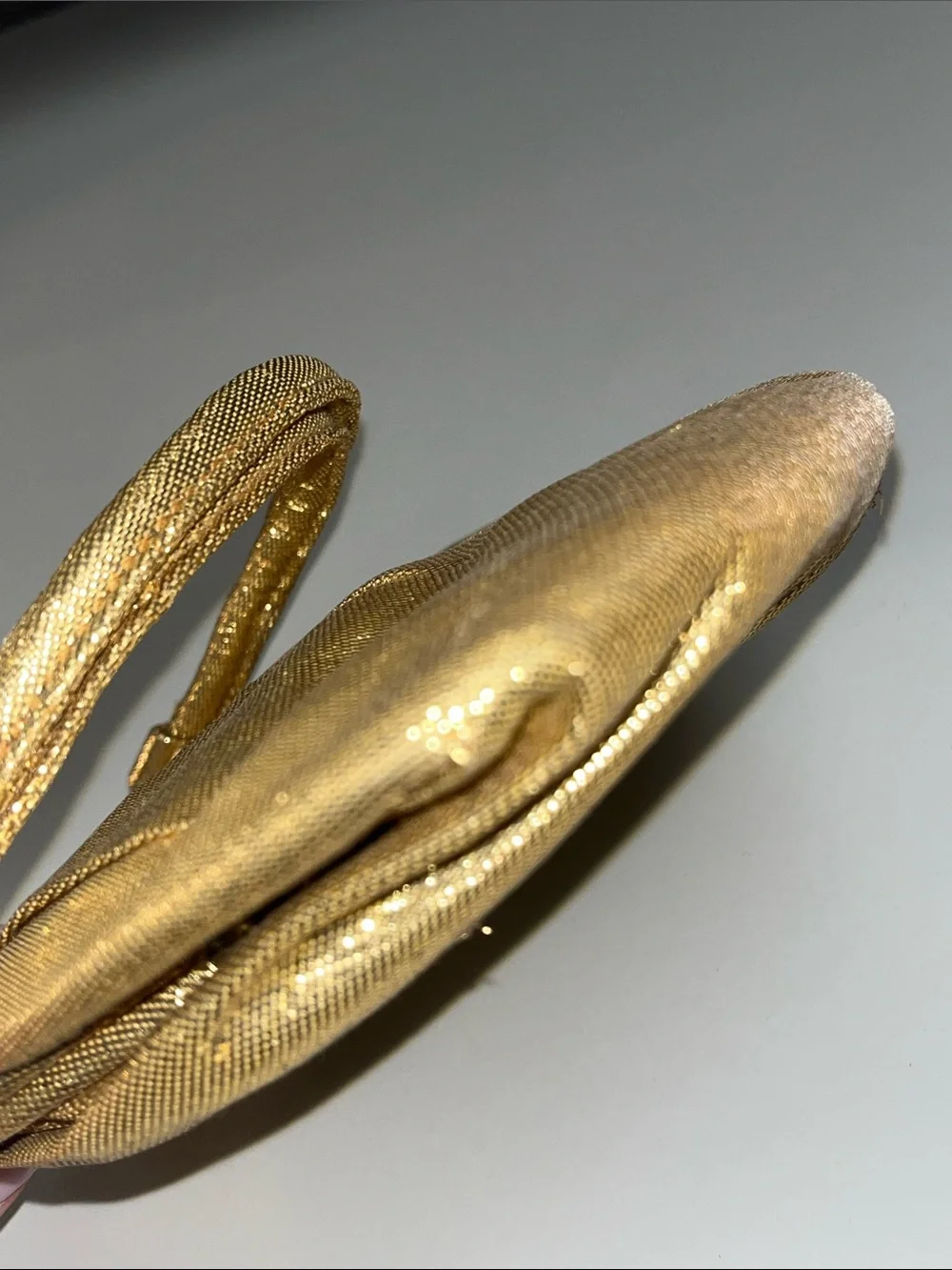 Garay Gold Lame Evening Bag /Clutch with Top Handle